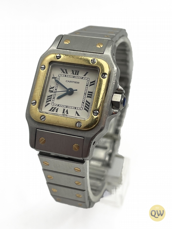 Cartier Santos Galbee Gold Steel Automatic Ladies 24mm