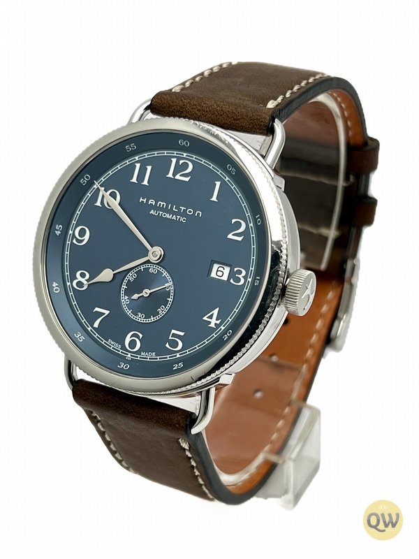 Hamilton Khaki Pioneer Small Second Hand Blue dail 