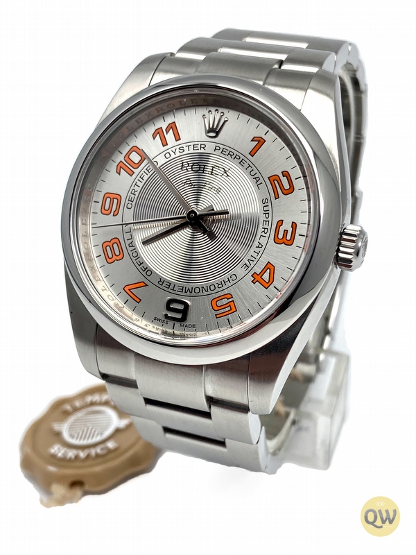 Rolex Air King 34mm steel Orange & Silver Dial