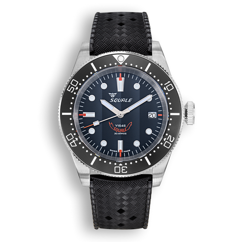 Squale 1545 Black Rubber