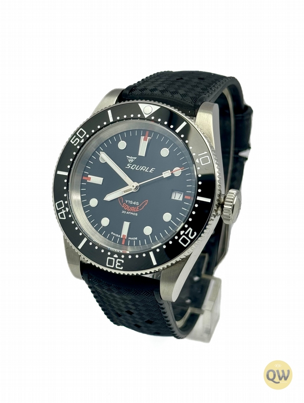 Squale 1545 Black rubber 