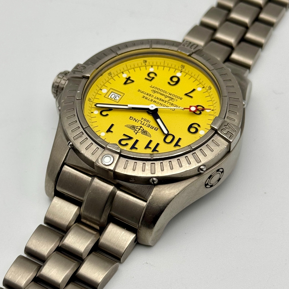 Breitling Avenger Seawolf Titanium Yellow 3000m Diver