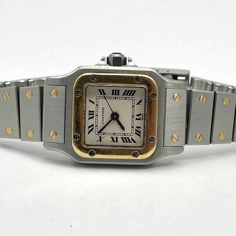 Cartier Santos Galbee Gold Steel Automatic Ladies 24mm