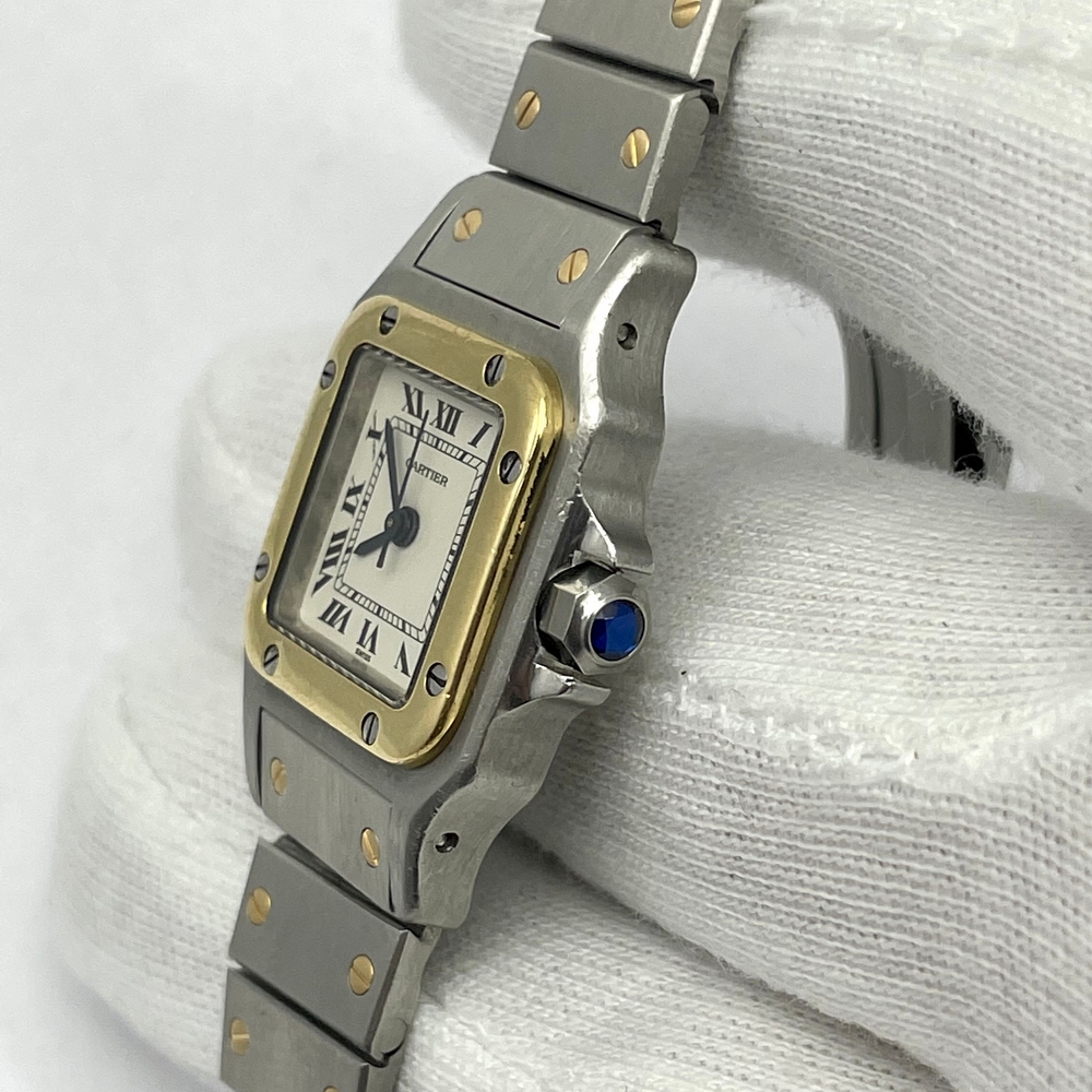 Cartier Santos Galbee Gold Steel Automatic Ladies 24mm