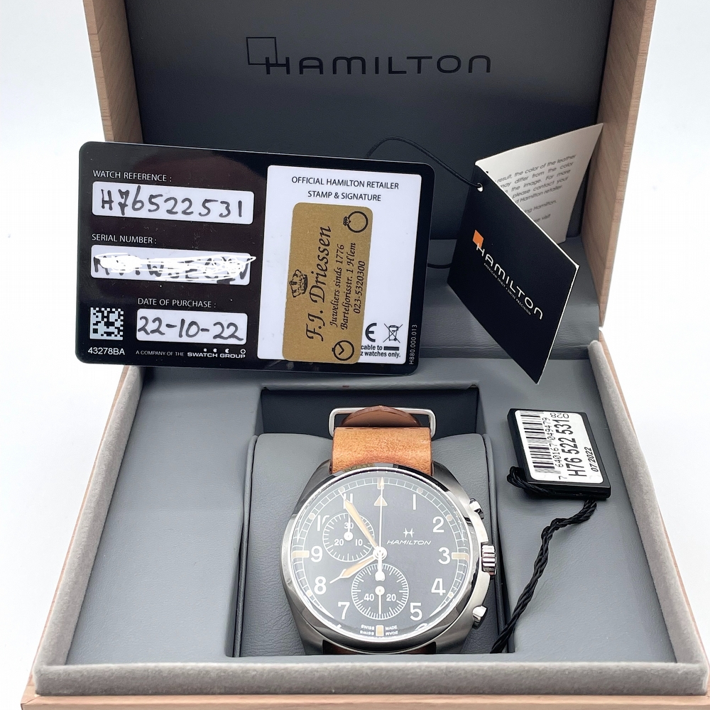 Hamilton Khaki Pilot Pioneer Chrono 