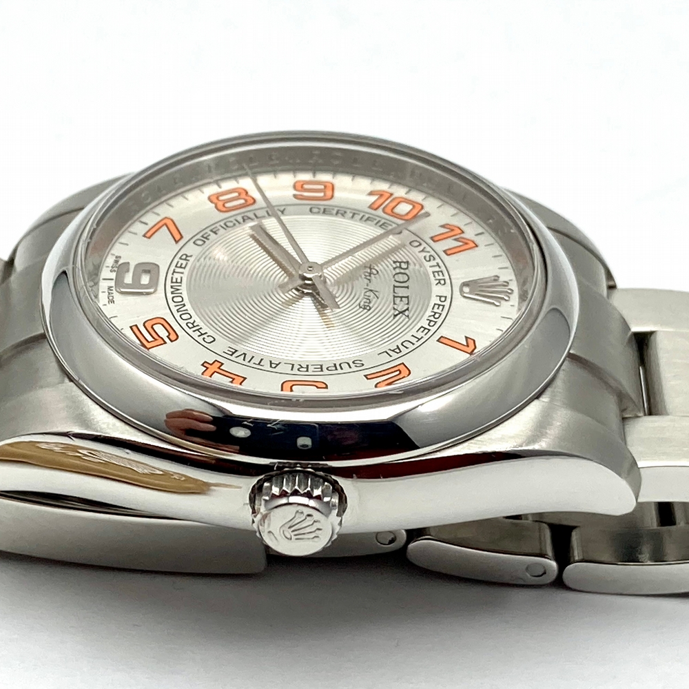 Rolex Air King 34mm steel Orange & Silver Dial