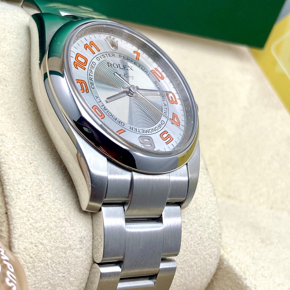 Rolex air king online orange numbers