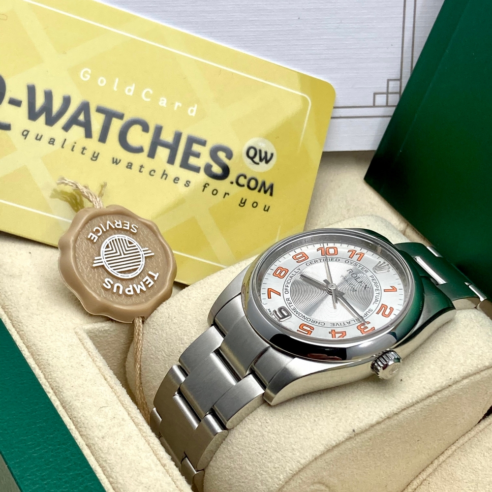 Rolex Air King 34mm steel Orange & Silver Dial