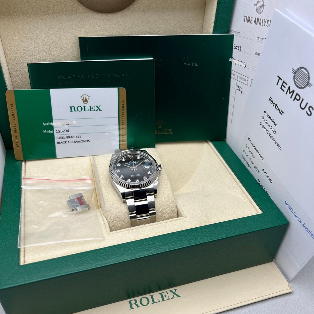 Rolex Datejust 36 Black Diamond Dial