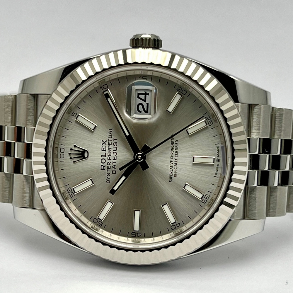 ROLEX DATEJUST 41 FLUTED JUBILEE SILVER DIAL