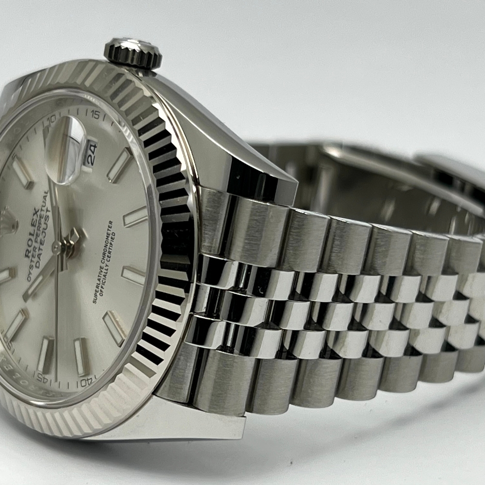 ROLEX DATEJUST 41 FLUTED JUBILEE SILVER DIAL