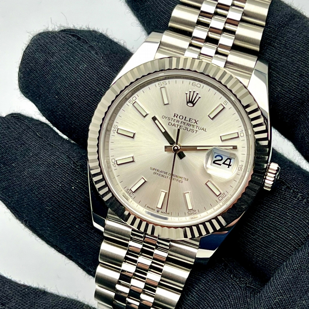 ROLEX DATEJUST 41 FLUTED JUBILEE SILVER DIAL