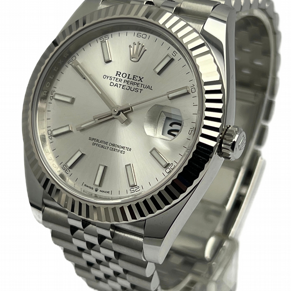 ROLEX DATEJUST 41 FLUTED JUBILEE SILVER DIAL