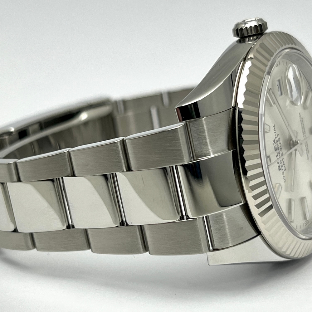 ROLEX DATEJUST 41 FLUTED SILVER DIAL