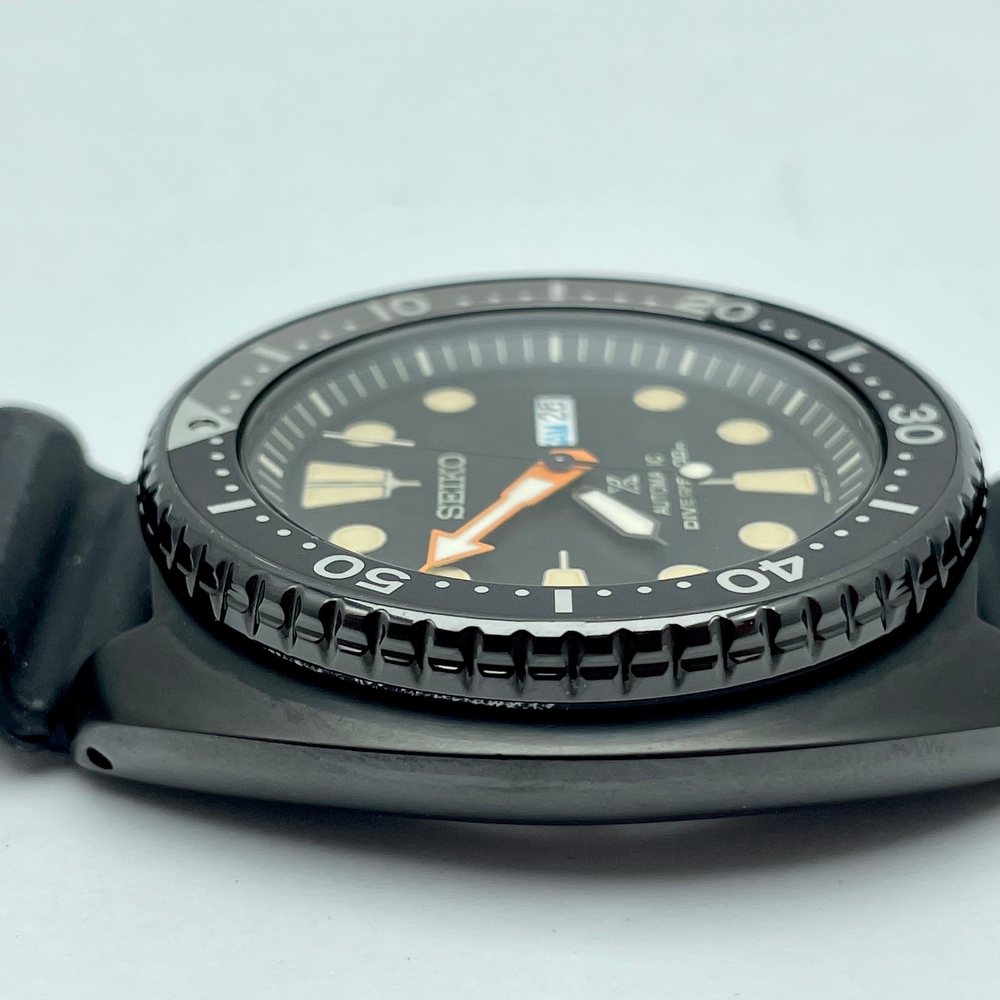 Seiko black turtle on sale srpc49