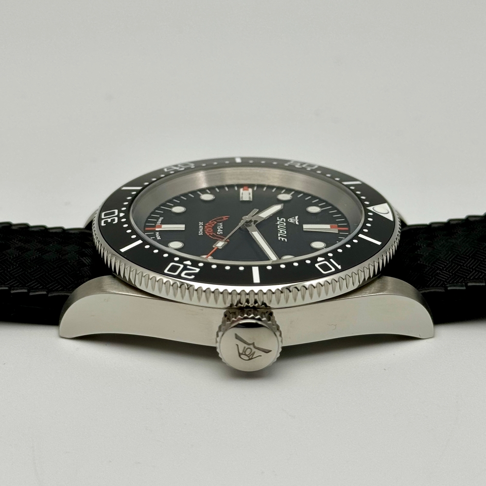 Squale 1545 Black rubber 