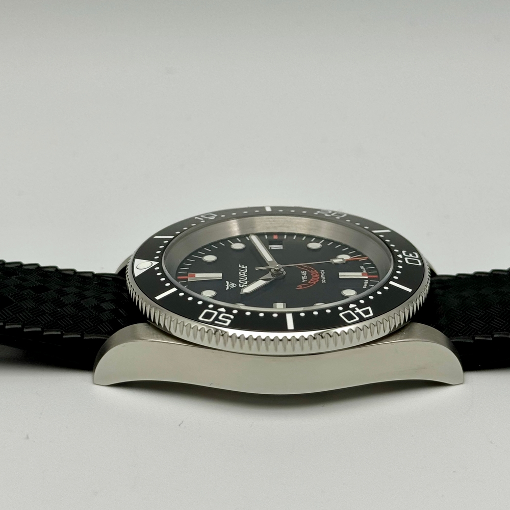 Squale 1545 Black rubber 