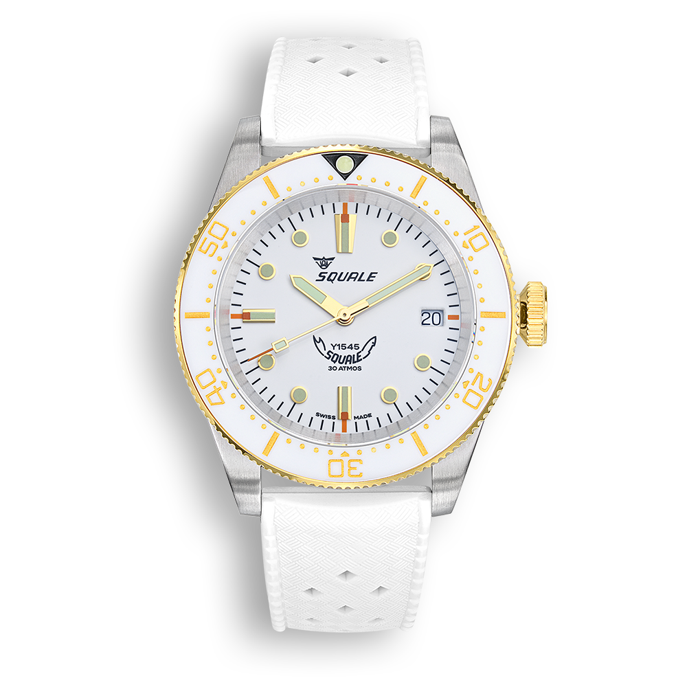 Squale 1545 White Rubber 