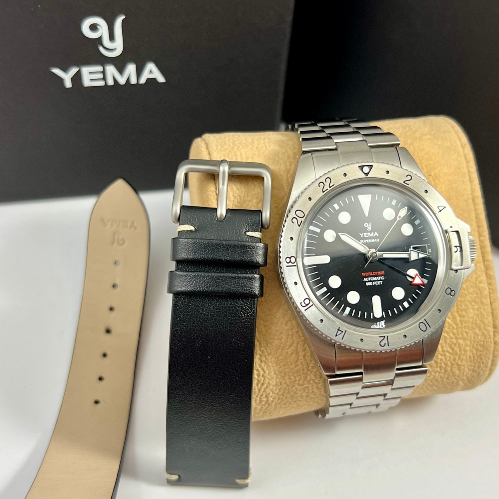 Yema Superman Worldtime GMT Steel