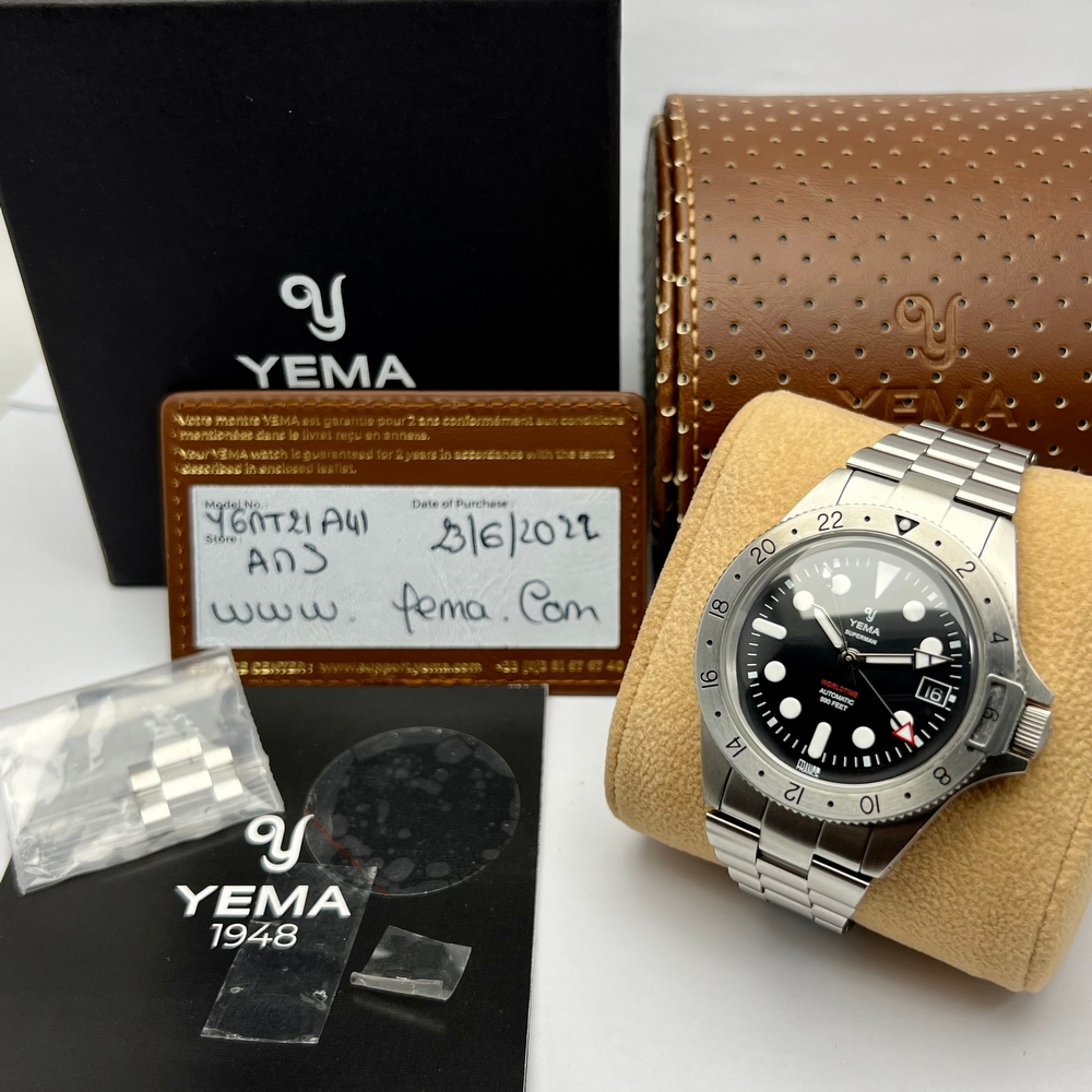 Yema Superman Worldtime GMT Steel