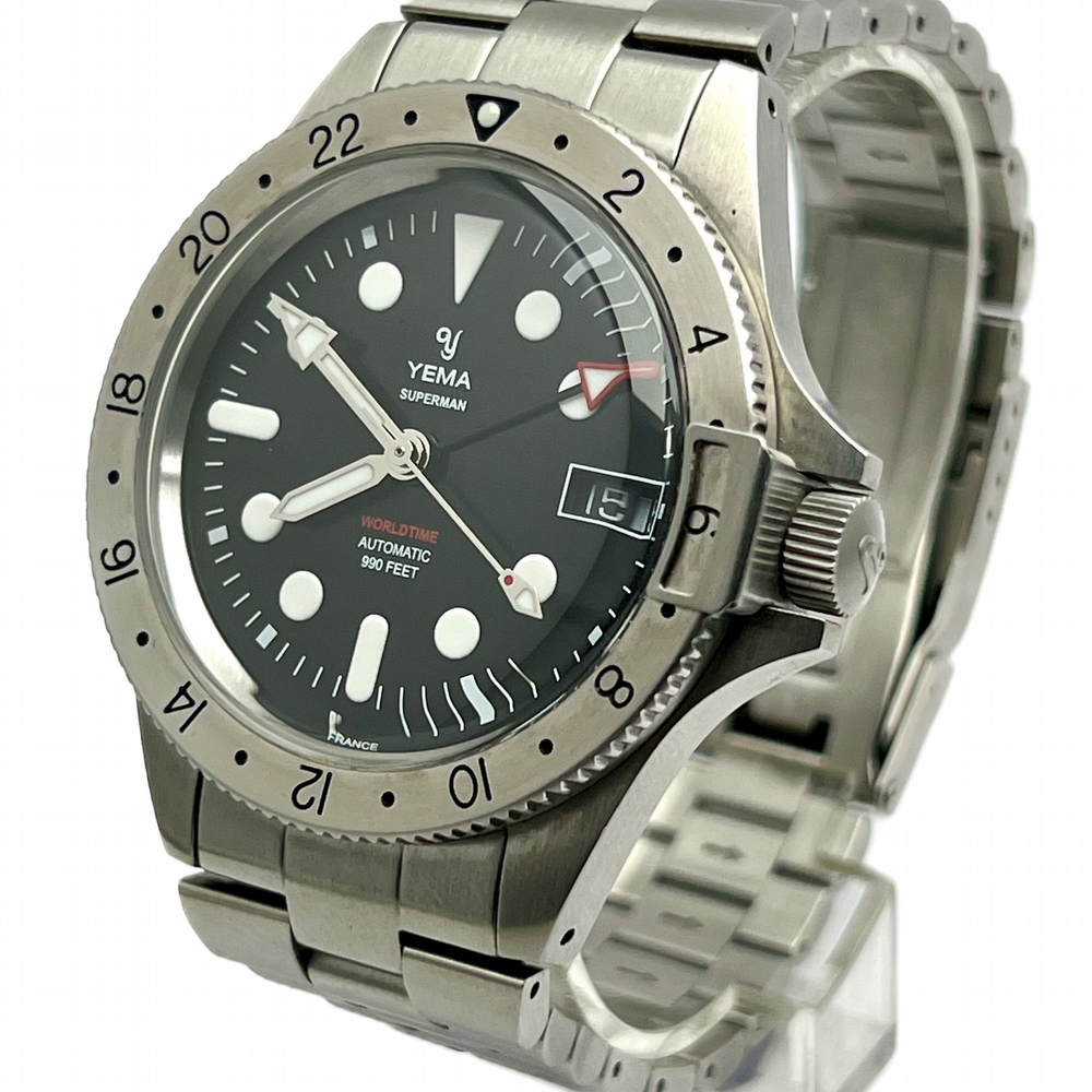 Yema Superman Worldtime GMT Steel