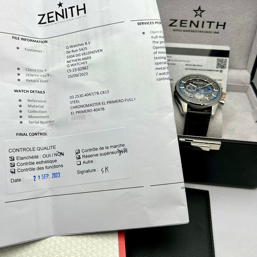 Zenith Chronomaster El Primero Grande Date Moon Full Open 